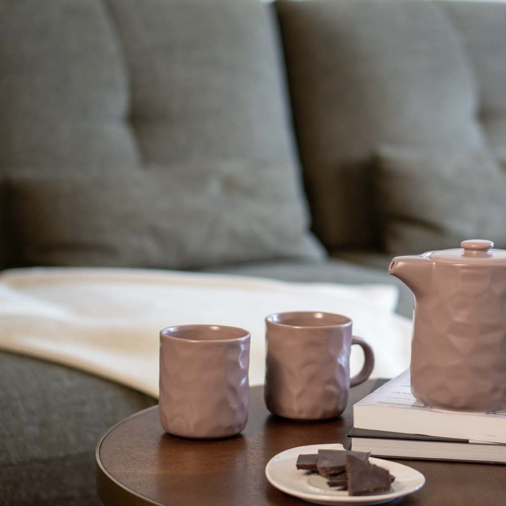 Tassen aus Keramik im skandinavischen Stil, altrosa - Lookbook Wohnzimmer