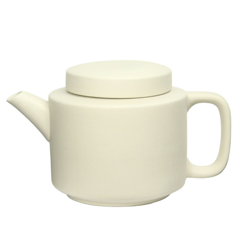 Teekanne aus Keramik im skandinavischen Design - 'Cult' (950ml) weiß matt
