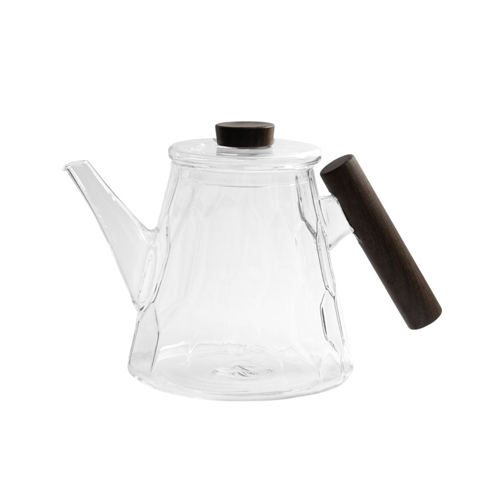 Teekanne aus Glas mit Wabenstruktur