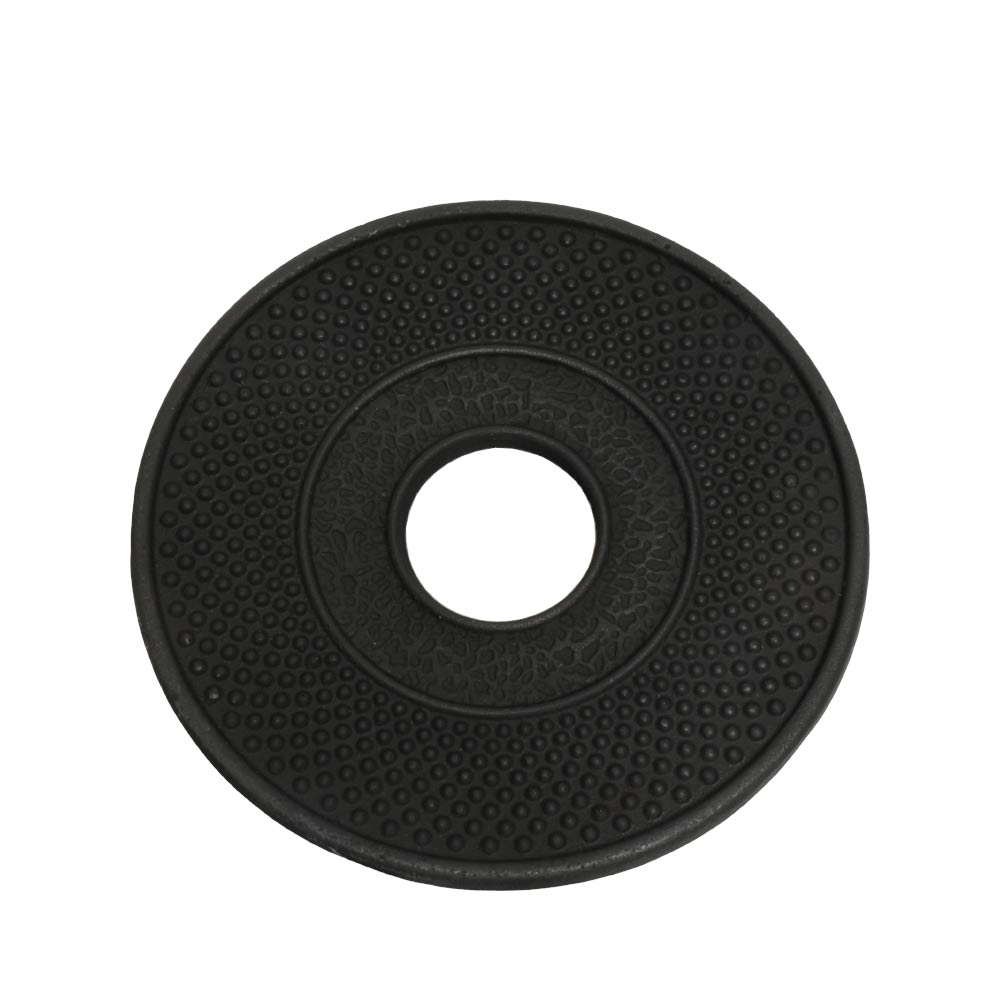 Runder Untersetzer aus Gusseisen für Teekannen, 13,5cm in Schwarz - Lookbook01
