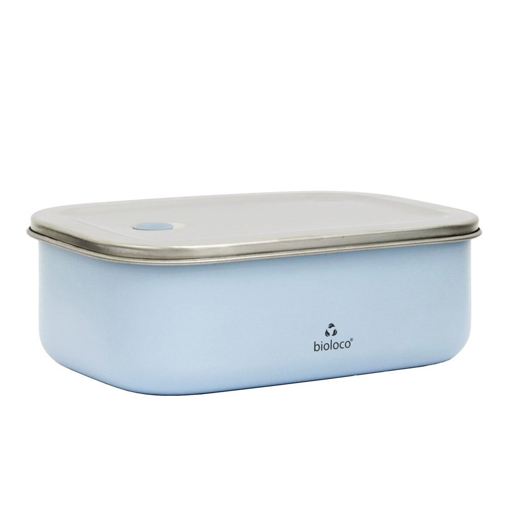 Lunchbox aus Edelstahl mit Unterteilung, Bioloco SKY Hellblau