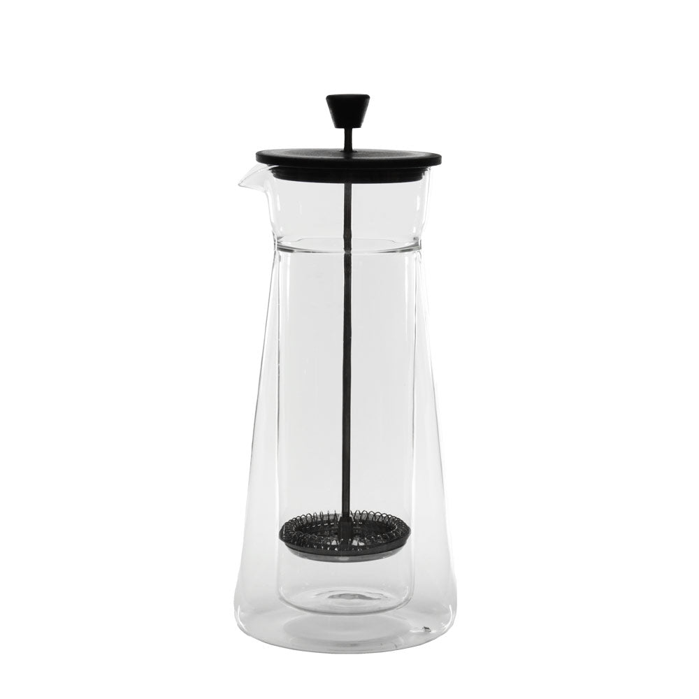 2-IN-1: Karaffe aus Glas Pour Over Kaffee AND French Press 'Piazza' 600ml, French Press