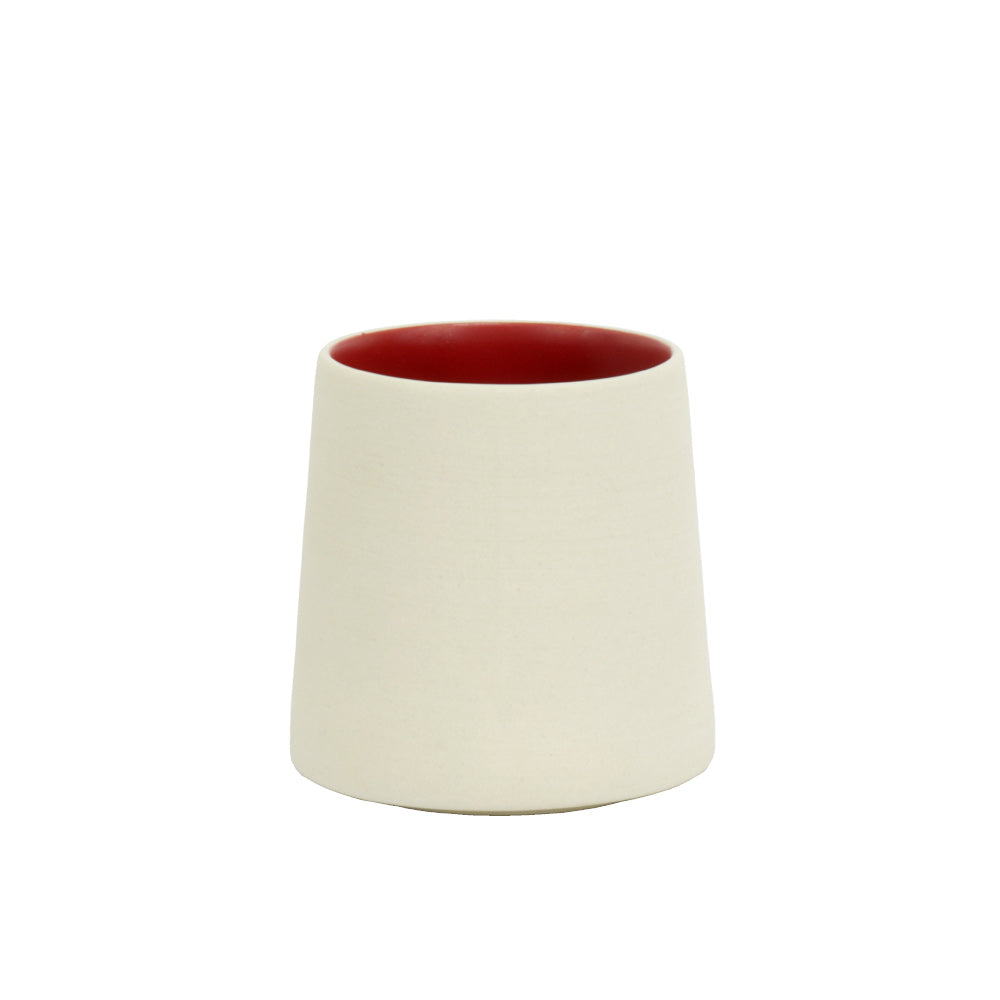 Moderne Teetasse aus Porzellan - 300ml Rot