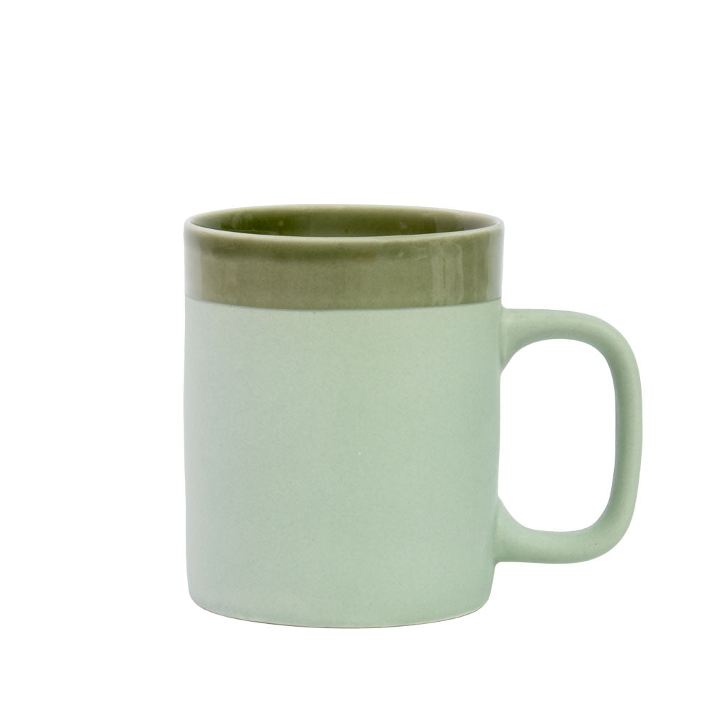 Teetasse aus Keramik 'Tea Cup Cult' (350ml), hellgrün-matt/glänzend