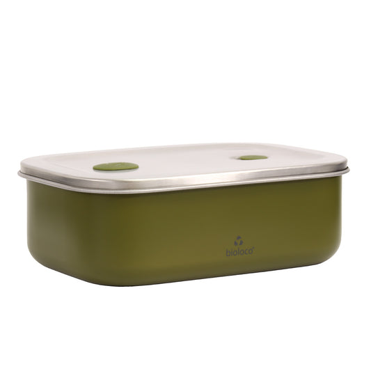 Lunchbox aus Edelstahl mit Unterteilung, Bioloco SKY Khaki