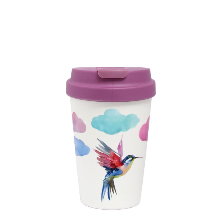 Kaffeebecher mit Deckel ToGo 'Easy Cup' (350ml), Watercolor Bird